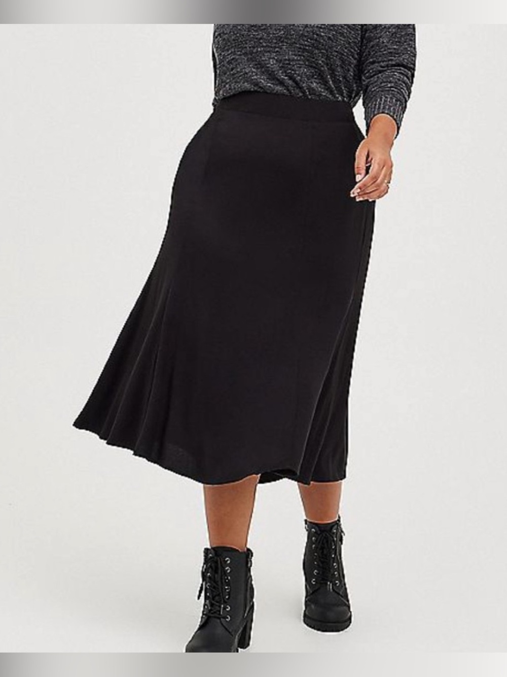 Torrid Challis Midi Black Skirt
